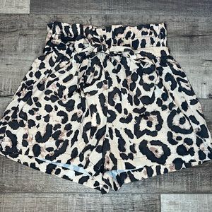 Paper bag Cheetah shorts NWT small